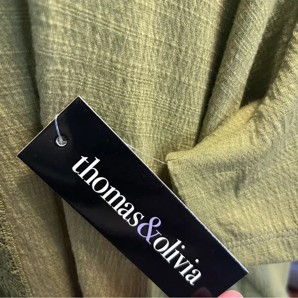 Thomas & Olivia Olive Green Boho Crochet Lace Tunic Top 3X NWT - Picture 4 of 4